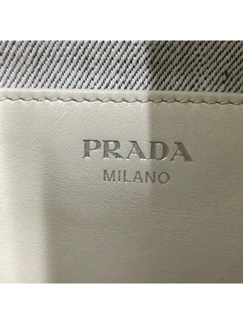 Prada Tote Canapa Grommet Bianco